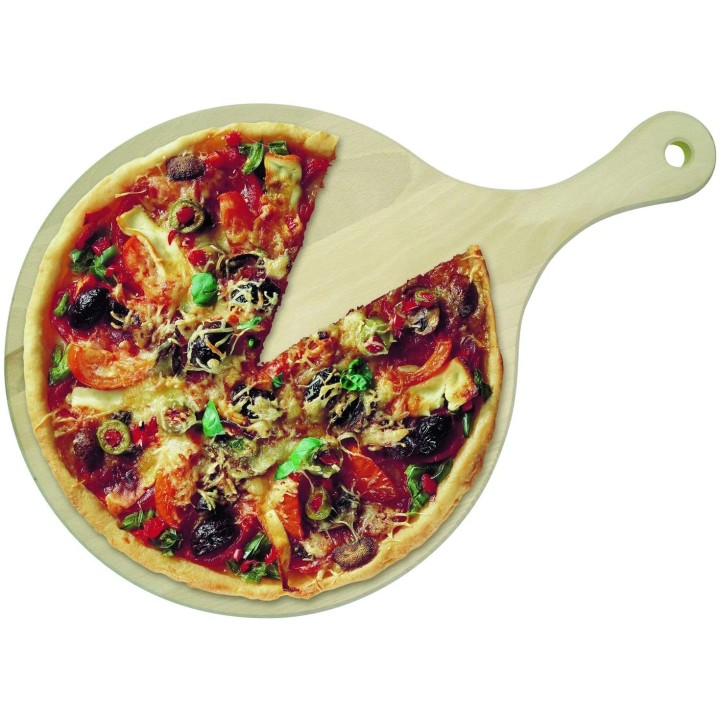 Planche à découper en bois ronde 30cm - présentation