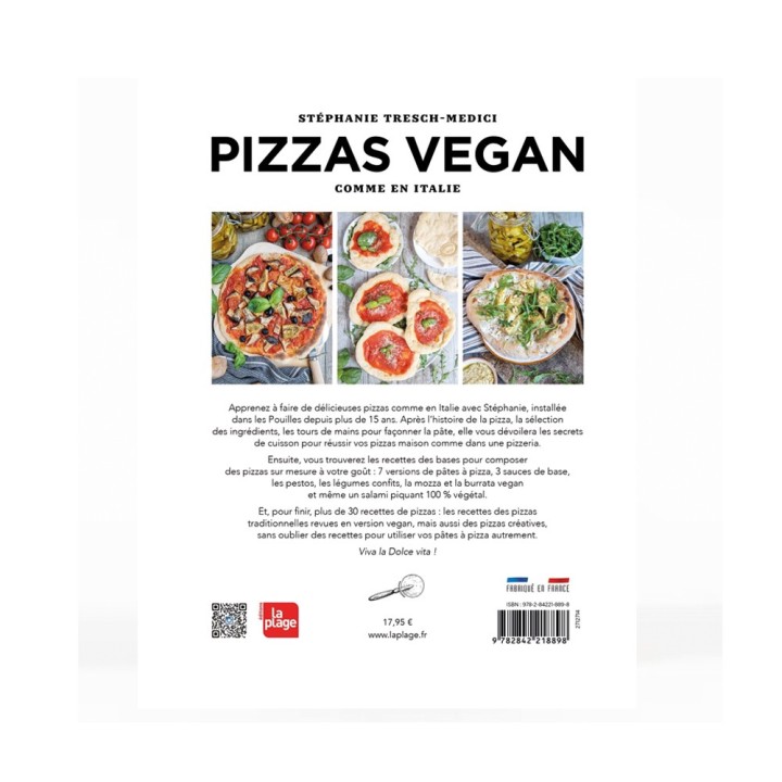 Livre Pizzas vegan de Stephanie Tresh Medici - La Plage - vue détail