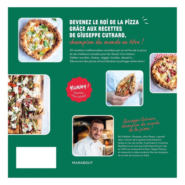 Livre Pizzas napolitaines de Giuseppe Cutraro - Marabout - vue détail