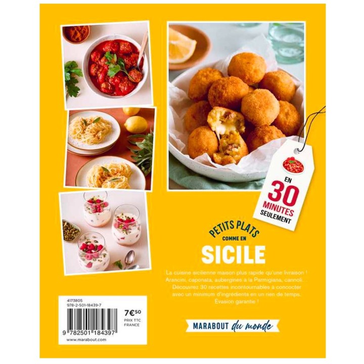 Livre Petits plats comme en Sicile Louis Girod - Marabout - vue détail