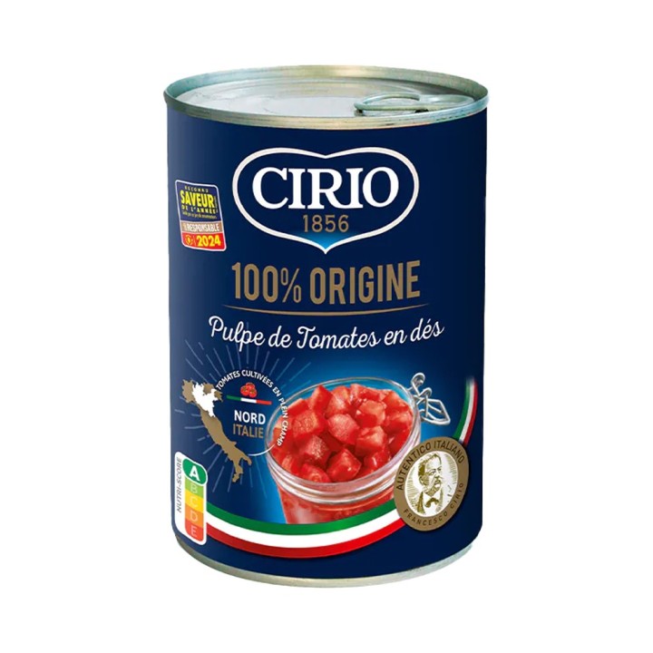 Cirio Pulpe de tomates en conserve, pulpe italienne idéale pour sauce pizza napolitaine